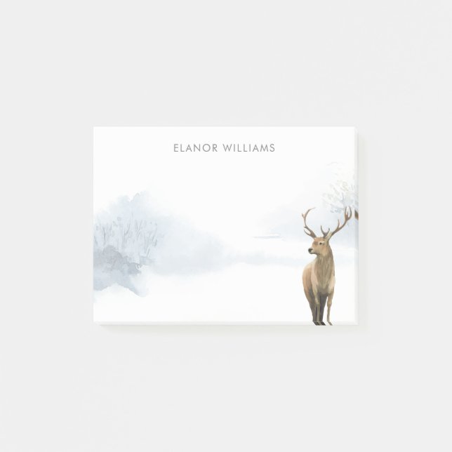 Winter Woodland Scene Stage Post-it Block (Framsida)