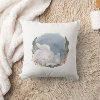 Winter Woodland Sleeping Bunny Kudde
