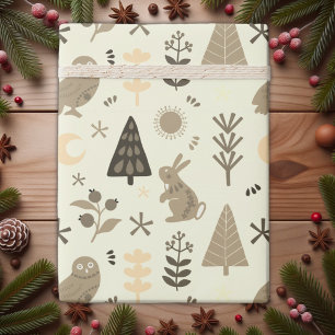 Winter Woodland Stollig, julbunny och Uggla Presentpapper