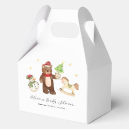 Winter Woodland Teddy Bear Snowman Baby Shower Presentaskar