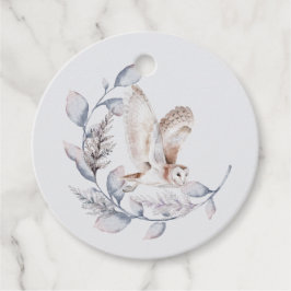 Winter Woodland Uggla Modern Script Baby Shower Gåvor Etiketter