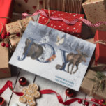 Winter Woodland Wonderland JOY Snö Julkort<br><div class="desc">Den här designen skapades genom digital grafik. Den kan vara personlig i det område som tillhandahålls genom att ändra fotot och/eller text. Du kan också anpassa den genom att klicka för att anpassa ytterligare alternativ och ta bort eller ändra bakgrunden i färg, lägga till text, ändra texten färg eller stil...</div>