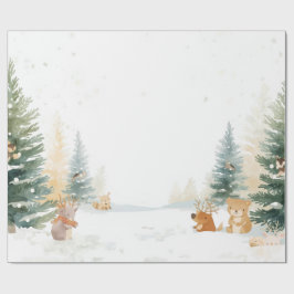 Winter Woodland Wrapping Paper – Snowy Pines Presentpapper