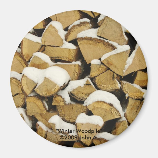 Winter Woodpile Magnet (Framsidan)