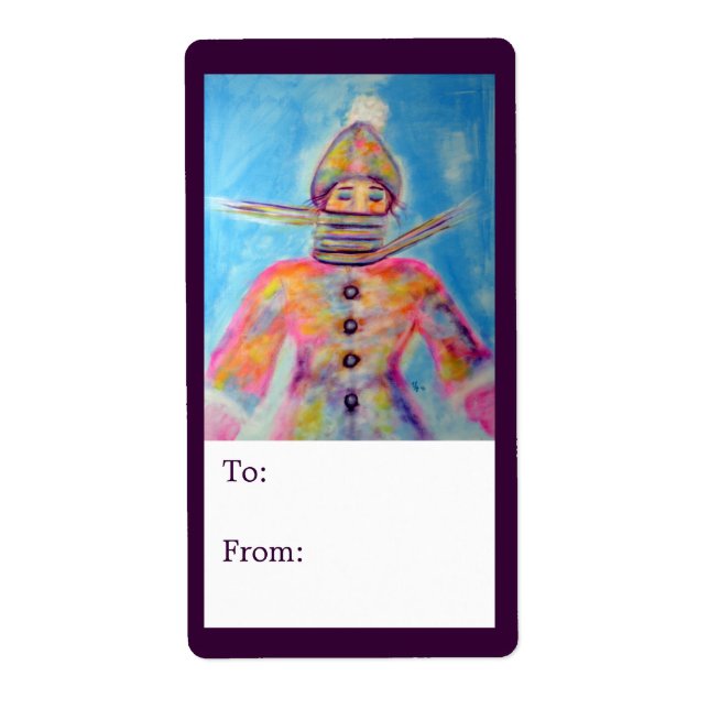 "Winter Wrapping" Art Gift-etiketter Fraktsedel (Framsidan)