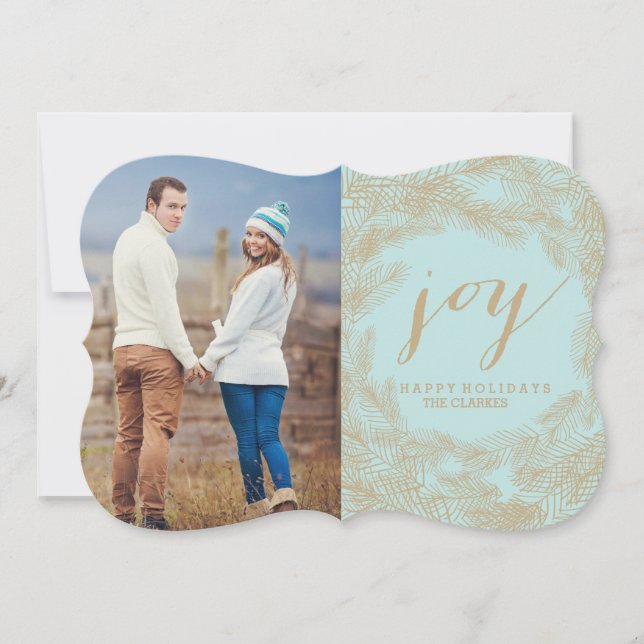 WINTER WREATH | JOY | SNYGGT HELGDAG-kort Julkort (Framsida)