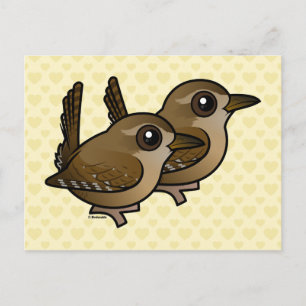 Winter Wren Pair Vykort