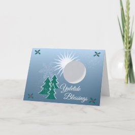 Winter Yuletide Seasons Hälsning Kort