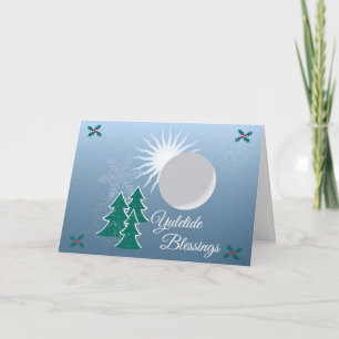 Winter Yuletide Seasons Hälsning Kort