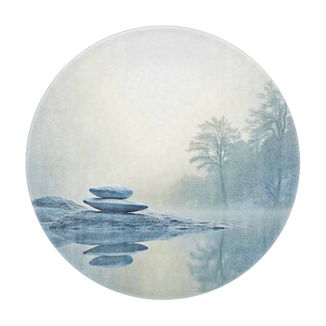 Winter Zen: Foggy Sjö Balance (Framsidan)