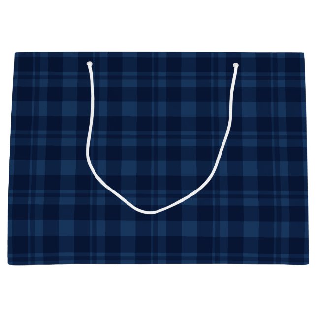 Winterberry Blue Tartan Large Gift Bag (Framsidan)