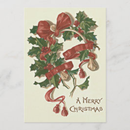 Winterberry för band för järnekWishbone röd Julkort