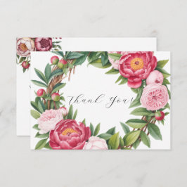 Winterberry Primrose Blommigt Bröllop Tack Kort