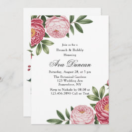 Winterberry Primrose Blommigt Brunch & Bubly Inbjudningar