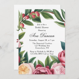 Winterberry Primrose Blommigt Möhippa Inbjudningar