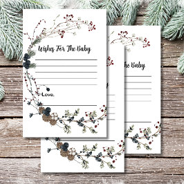Winterberry rustic boho önskemål för babydusch
