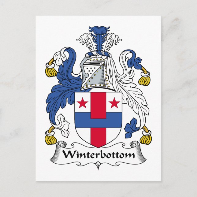 Winterbottom Family Crest Vykort (Framsida)
