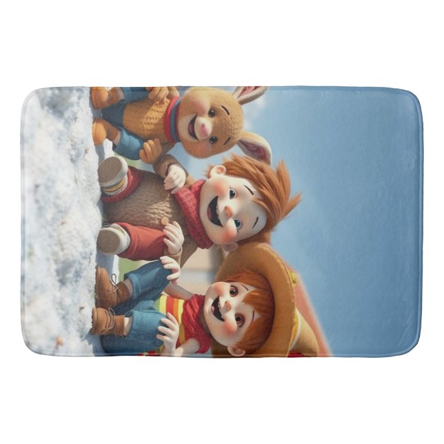 Winterfreunde im Glück Badrumsmatta (Framsidan)