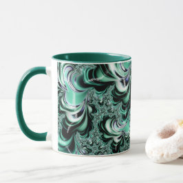 Wintergreen Fractal Forest Landscape Abstrakt Mugg