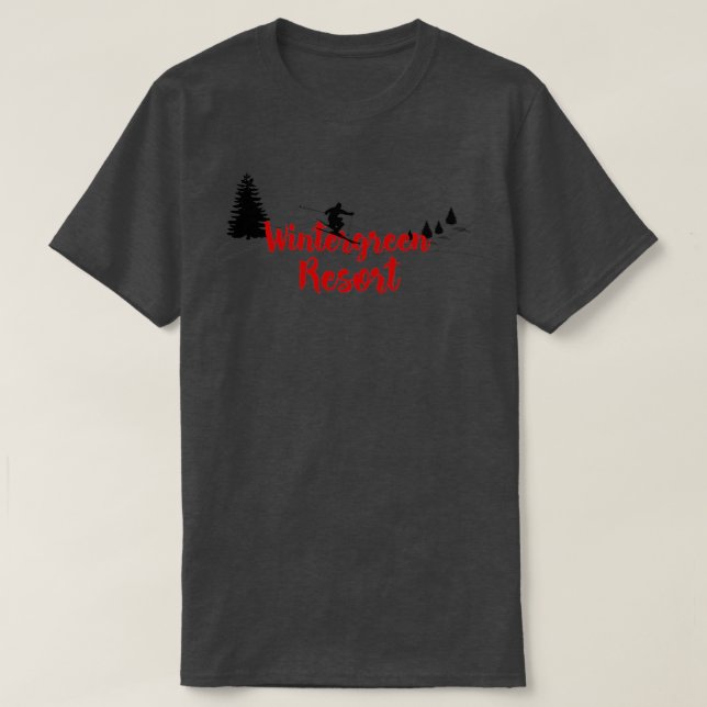 Wintergreen Resort Ski Long T Shirt (Design framsida)