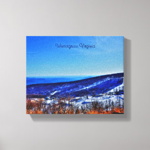 Wintergreen Virginia Mountain Ski Resort in Winter Canvastryck