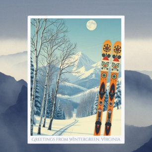Wintergreen Virginia ski resort Postcard Vykort