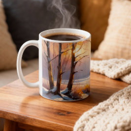 Winterlandschaft im Morgenlicht | Kaffemugg