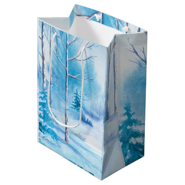 Winterliggande vattenfärger Illustration (Framsidan Vinklad)