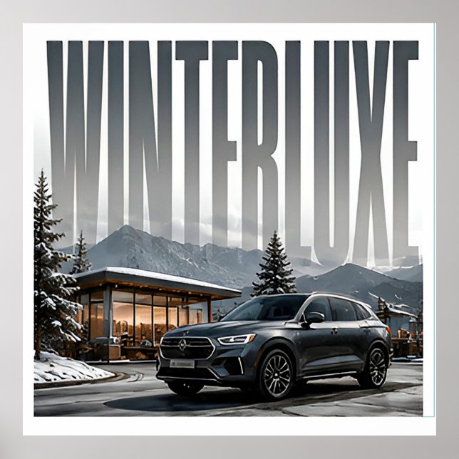 Winterluxe Lyxig Alpin Redaktionell Poster (Framsidan)