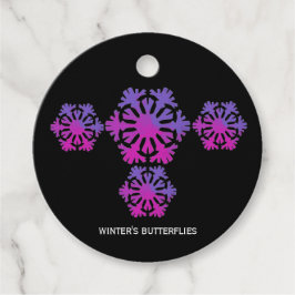  Winter's Butterflies snowflakes Gåvor Etiketter