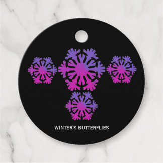  Winter's Butterflies snowflakes Gåvor Etiketter