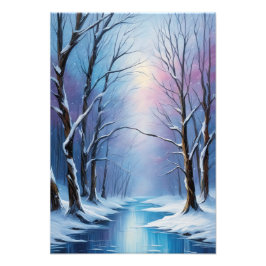 Winter's Elegance, Snowy Forest Fototryck