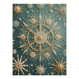 Winter's Golden Embrace: en snöflingserenat Perfect Poster