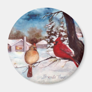 Winters Serenity Cardinal Magnet