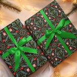 Winters Snöflingor, Poinsettias, kardinals Presentpapper<br><div class="desc">En festlig blandning av snöflingor,  poinsettias,  kardinaler och grön,  som fångar vinterns skönhet. Med den här utformningen blir perfektens julomslutning papper eller så blir charm till alla vinter-tillfälle med sin säsong-elegans.</div>