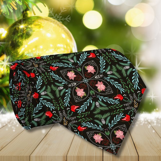 Winters Snöflingor, Poinsettias, kardinals Slips (Skapare uppladdad)