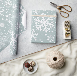Winters Snöflingor Presentpapper