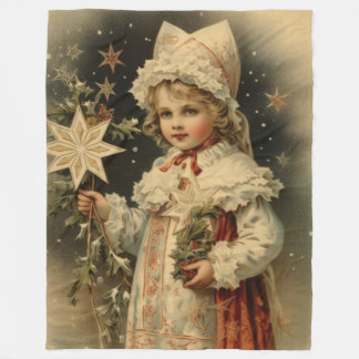 Winter's Whisper Vintage jul Blanket Fleecefilt