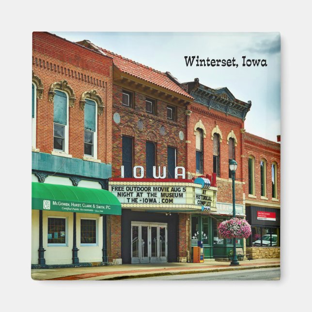 Winterset, Iowa, Town Square Magnet (Framsidan)