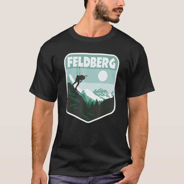 Wintersport Skier Snowboard Feldberg Black Forest T Shirt (Framsida)