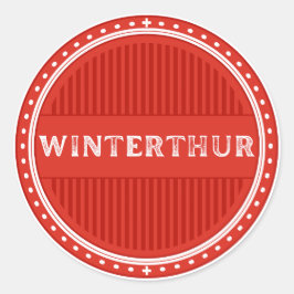 Winterthur City Pride Emblem – Swiss Identity Runt Klistermärke