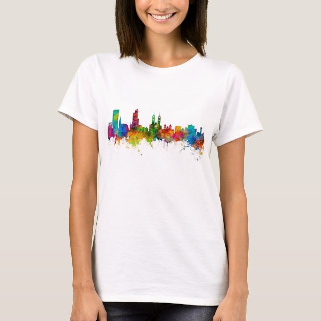 Winterthur Schweiz Skyline T Shirt (Framsida)