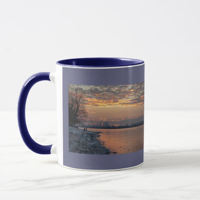 Wintertime River Sunset Mugg (Vänster)