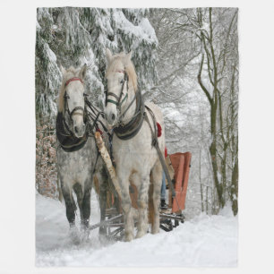 Wintertime Sleigh Ride Fleecefilt