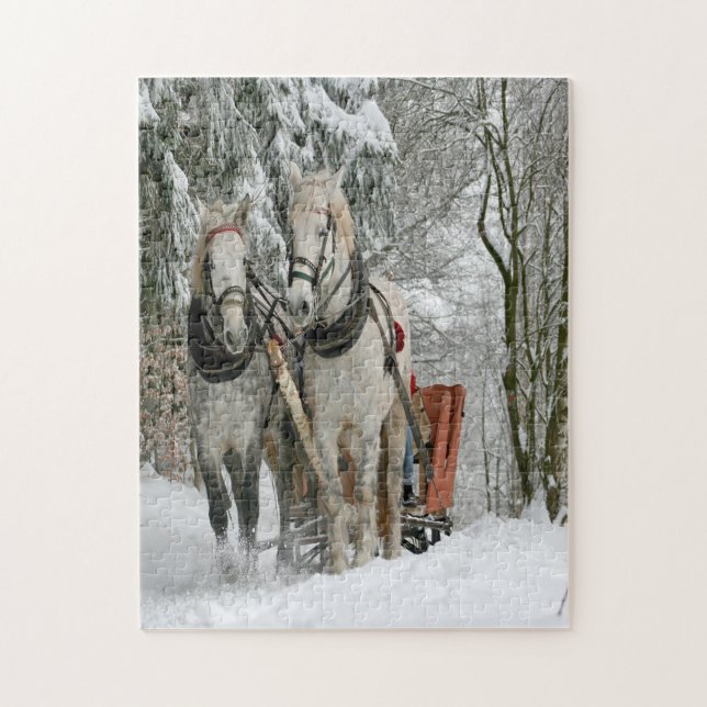 Wintertime Sleigh Ride Pussel (Vertikal)