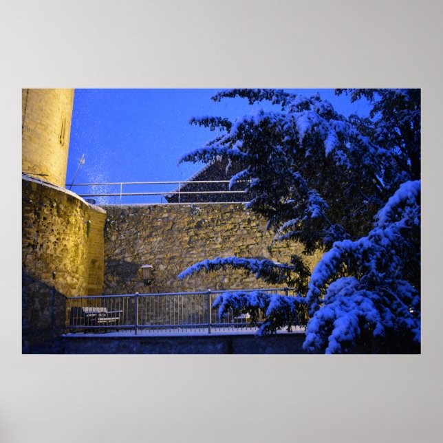 Wintertime , snö på träd poster (Framsidan)