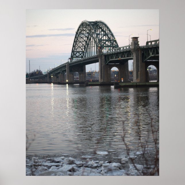 Wintertime Tacony-Palmyra Bridge Poster (Framsidan)