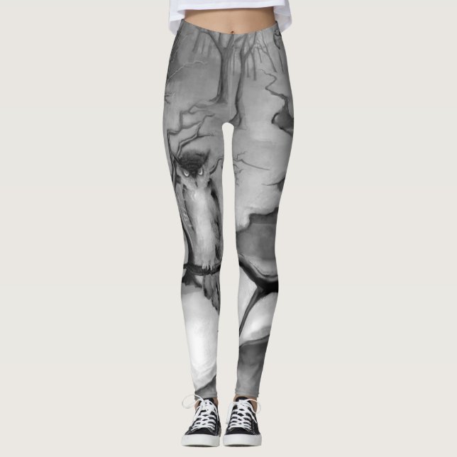"Winterwood" B&W Leggings (Framsida)