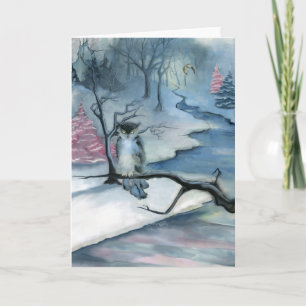 Winterwood tomt hälsningkort kort
