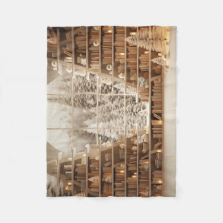 Wintery Bibliotek Fleecefilt